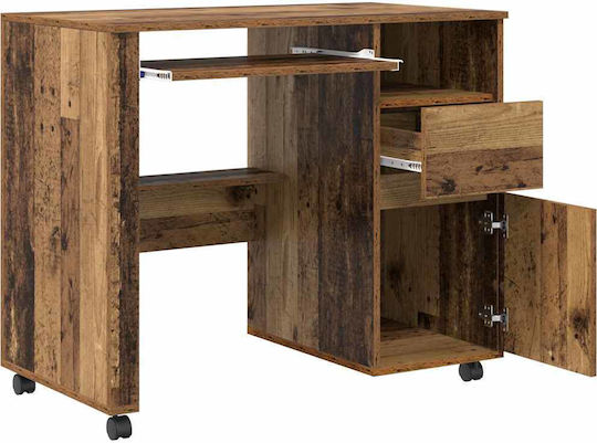 Computer Büro Holz Coffee mit Metallbeinen 91x50x77cm