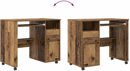 Computer Büro Holz Coffee mit Metallbeinen 91x50x77cm