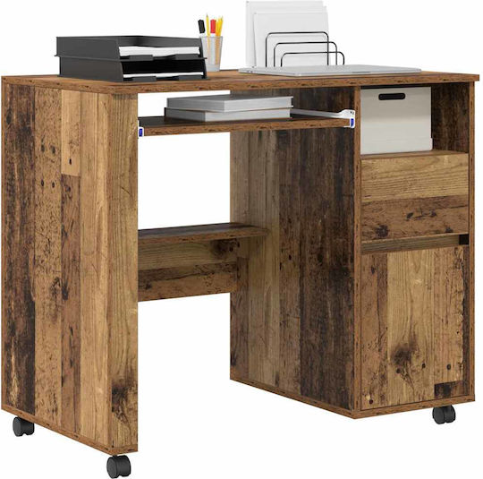 Computer Büro Holz Coffee mit Metallbeinen 91x50x77cm