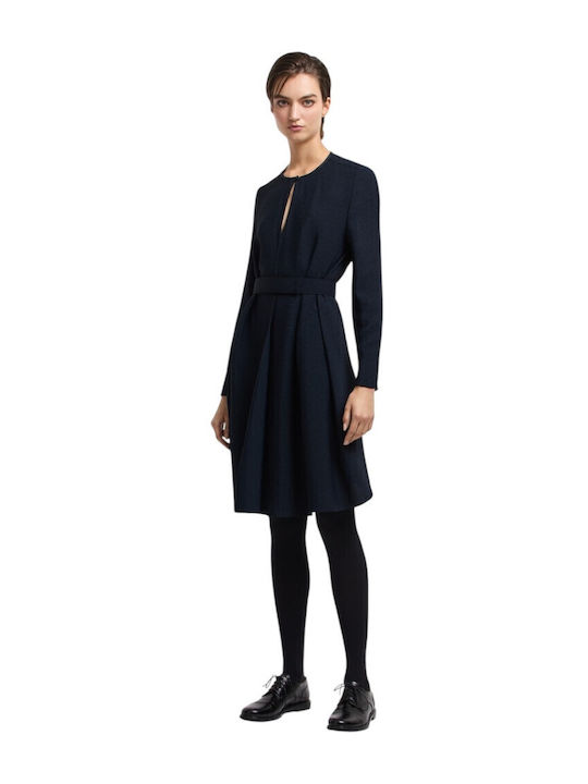Mini Dress Long Sleeve Navy Blue EW002310TE15812 FB212
