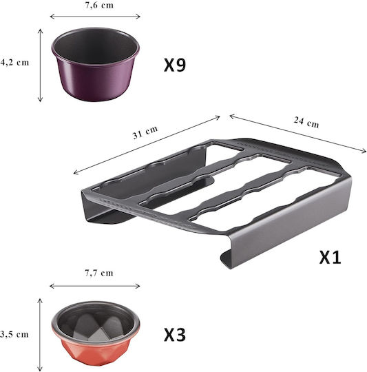 Tefal Creabake Formă de Patiserie pentru Chec Rotund 13buc