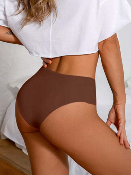 High-waisted Women's Slip Seamless Brown