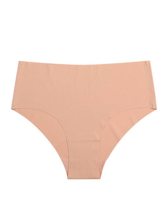 Hochtailliert Damen Slip Nahtlos Peach Pink