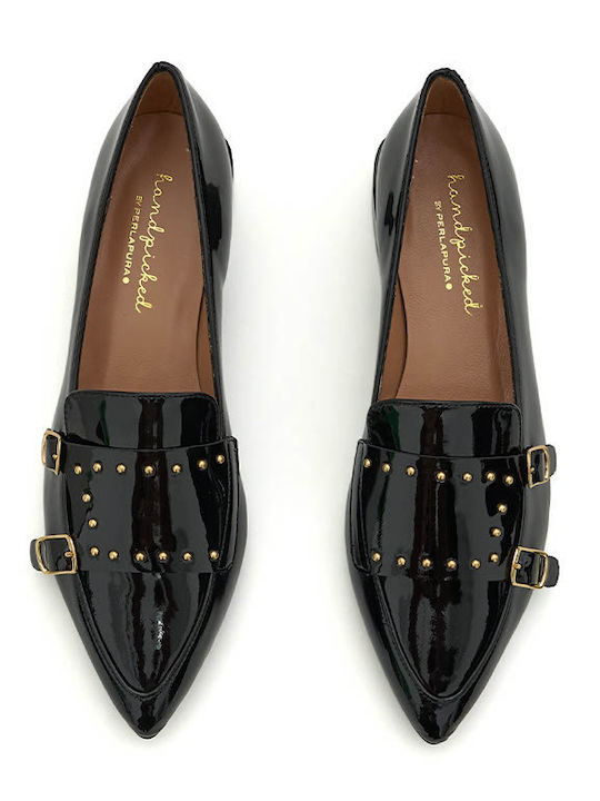 Λουστρίνι Γυναικεία Loafers σε Μαύρο Χρώμα