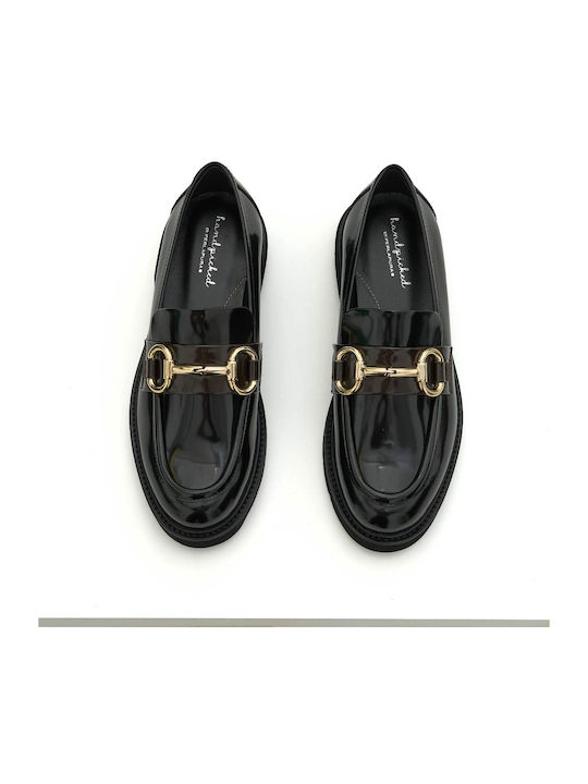 Δερμάτινα Γυναικεία Loafers σε Μαύρο Χρώμα