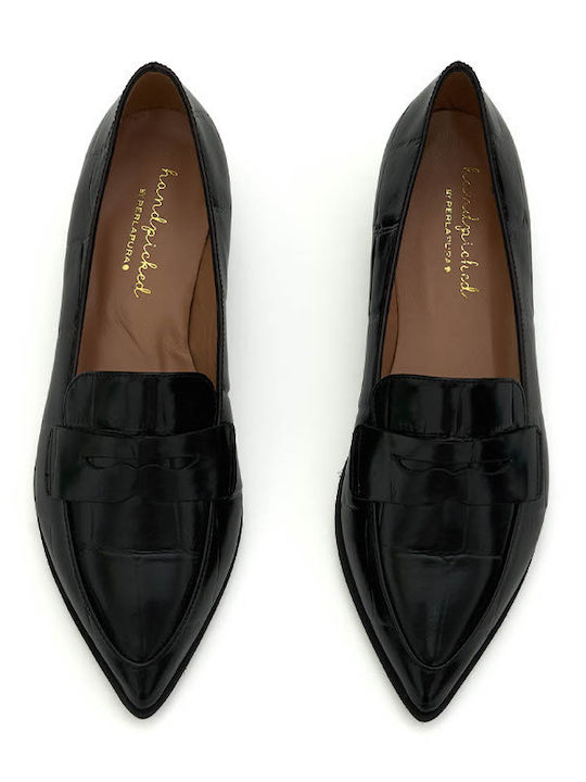 Δερμάτινα Γυναικεία Loafers σε Μαύρο Χρώμα