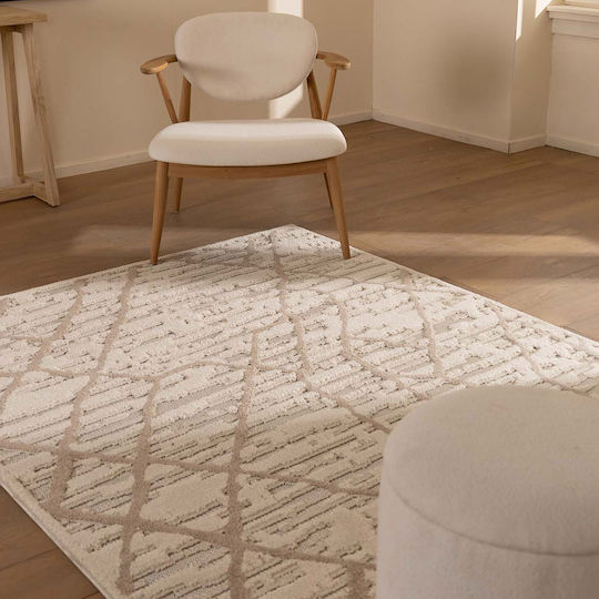 Royal Carpet Chiara Set Modern Schlafzimmer-Teppichsets Synthetisch,Polyester/Cotton/Leather Beige 40001 3Stück