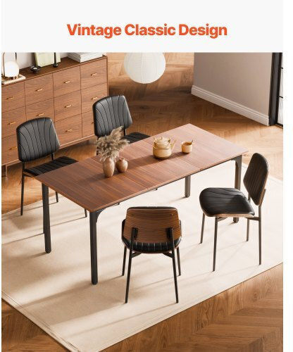 Dining Room Artificial Leather Chair Black 2pcs