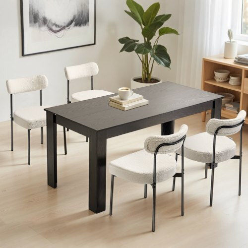 Dining Room Fabric Chair White 2pcs
