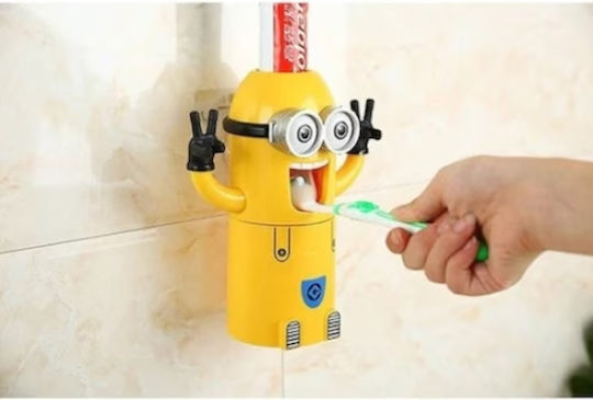 Toothbrush Support Base Wallpaper Plastic Yellow 371143608218
