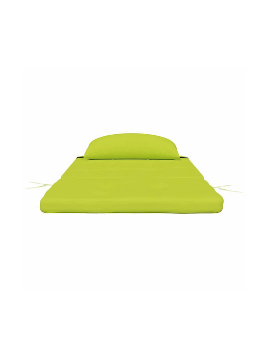 vidaXL Garden Chair Cushion with Backrest Bright Green 2pcs 58x77cm