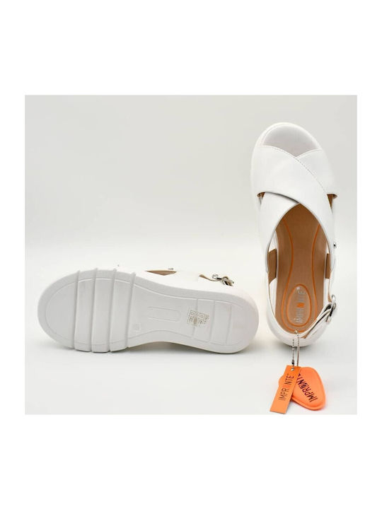 Flache Sandalen für Damen Anatomisch in Weiß Farbe
