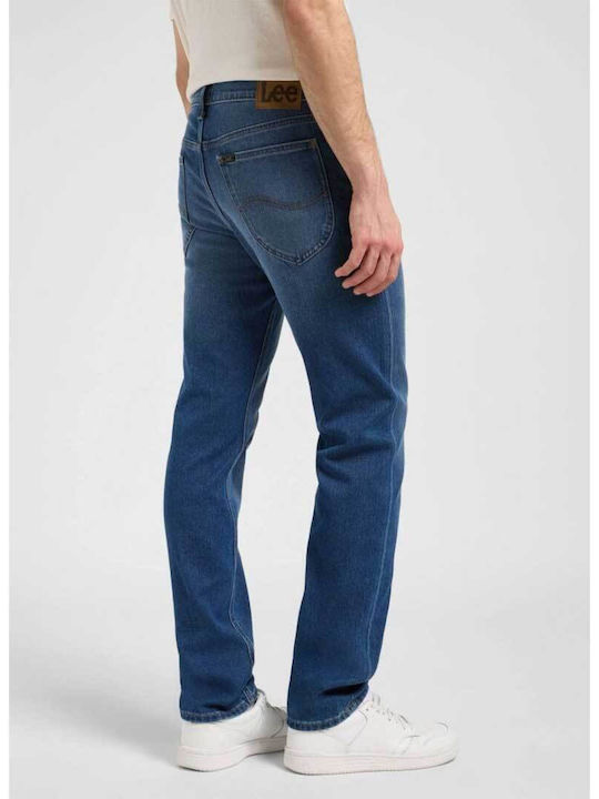 Daren Men's Jeans Pants Elastic with Regular Straight Fit Blue