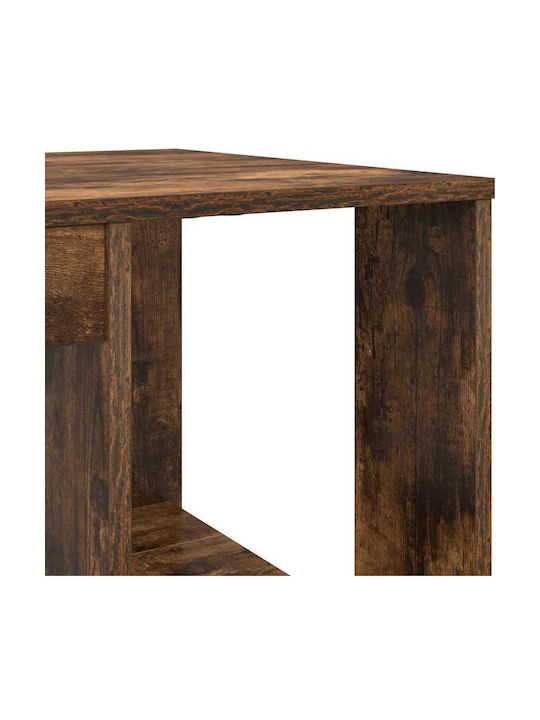 Desk Wooden Smoked Oak 130x50.5x75cm