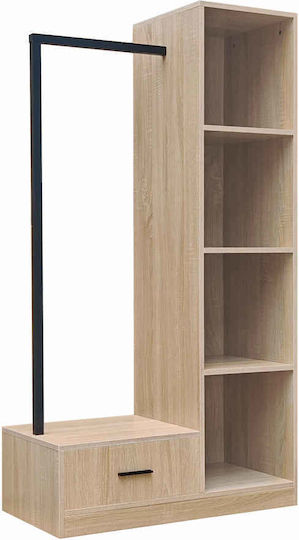 Erdeco Mobilier de Intrare cu Dulap pentru Pantofi Natural Shade 80x40x150cm