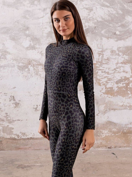 Women's Long-sleeved One-piece Suit Multicolored