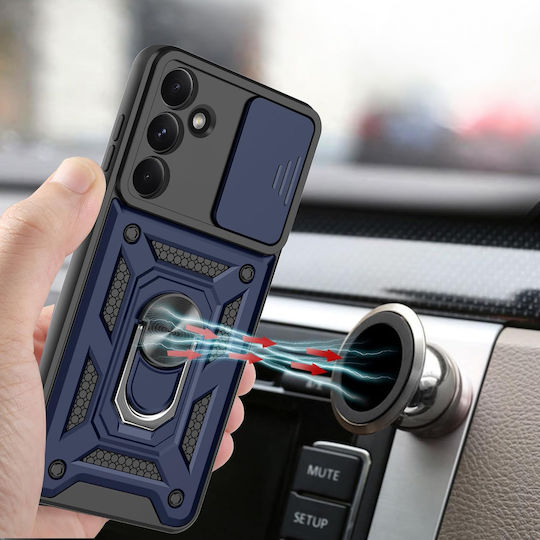 Θήκη Θωράκισης Samsung Galaxy A36 5g Camshield Slide Μπλε + Γυαλί 9h