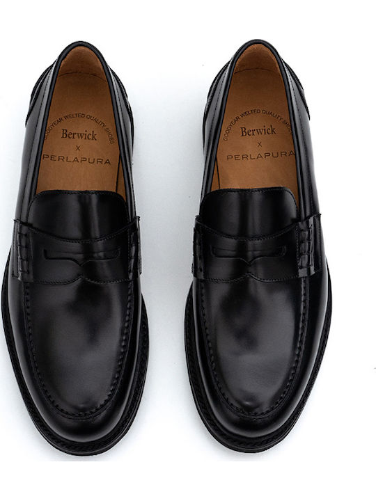Δερμάτινα Ανδρικά Loafers σε Μαύρο Χρώμα