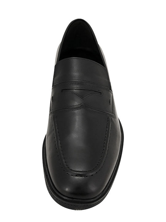 Leder Herren Mokassins in Schwarz Farbe