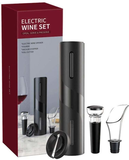 4 În 1 Deschizător Electric De Vin Usb Reîncărcabil Negru