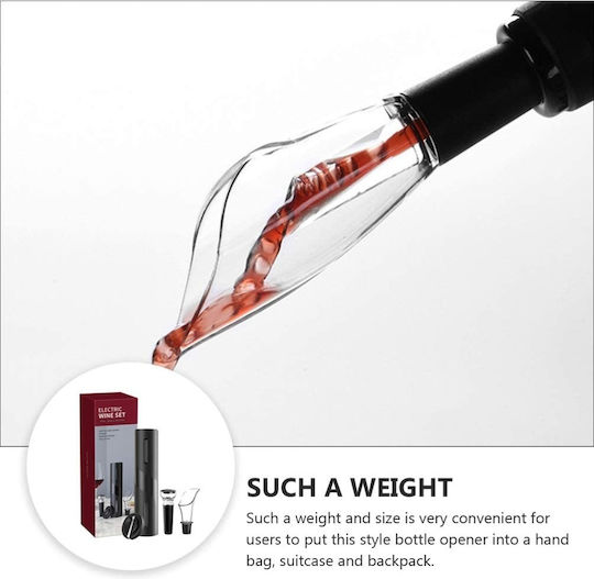 4 În 1 Deschizător Electric De Vin Usb Reîncărcabil Negru