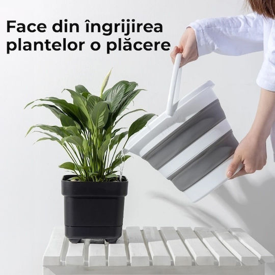 Pliabil Găleată Silicon Capacitate 10lt Alb