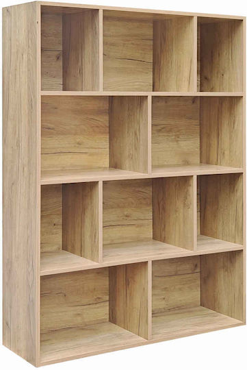 Evergin Eiche Bibliothek Farbe Beigegrau 100x30x135cm