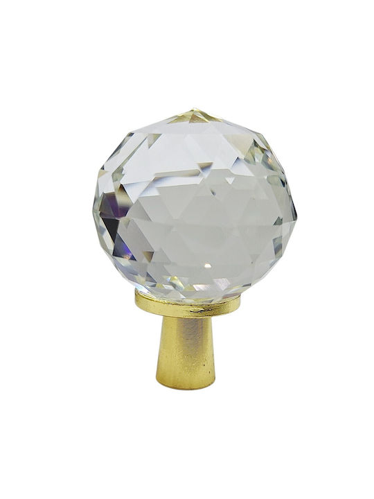 ACM Knob Furniture made of Metallic & Zamak & Crystal Gold-glossy 12018-000-ORO1 1pcs