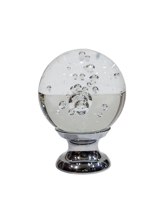 Steel-Nova Knob Furniture made of Crystal & Metallic & Zamak Murano Crystal 30mm (Center Distance 30mm) 12005-000-MOUR 1pcs