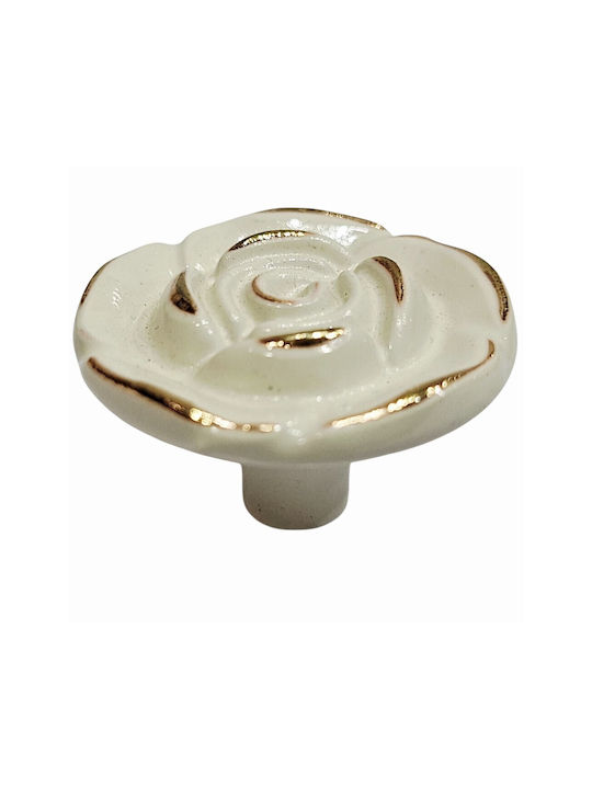 ACM Knob Furniture made of Zamak & Metallic Beige-gold 12020-000-12B1 1pcs
