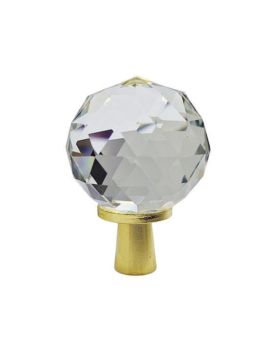 ACM Knob Furniture made of Metallic & Zamak & Crystal Gold-glossy 12018-000-ORO1 1pcs