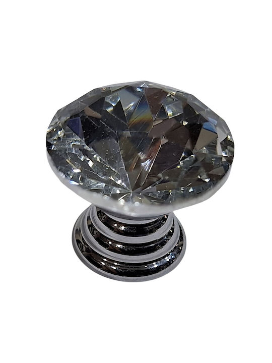 ACM Knob Furniture made of Metallic & Zamak & Crystal Chrome Glossy 11958-000-ORO1 1pcs