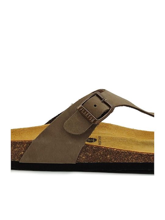 Bolero Leather Women's Flat Sandals Anatomic Nobuck Kaki
