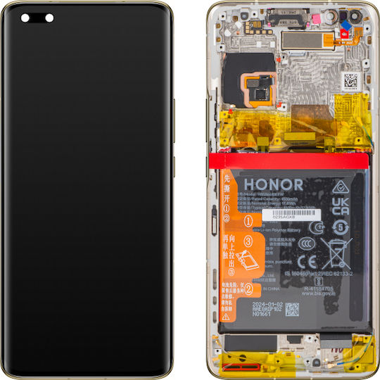 Honor Οθόνη με Μηχανισμό Αφής για Honor Magic4 Pro (Χρυσό)