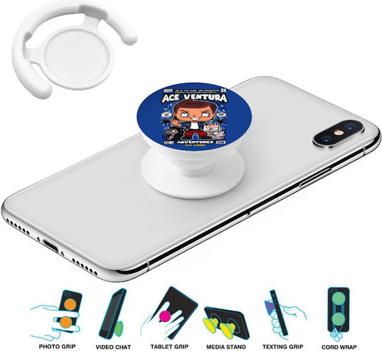 Ace Ventura Pet Detective Phone Holders Stand White Handheld Phone Support Base