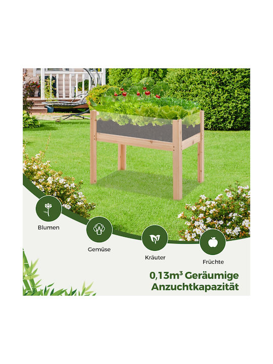 Costway Planter Box Wooden Transparent 100x59x77cm.