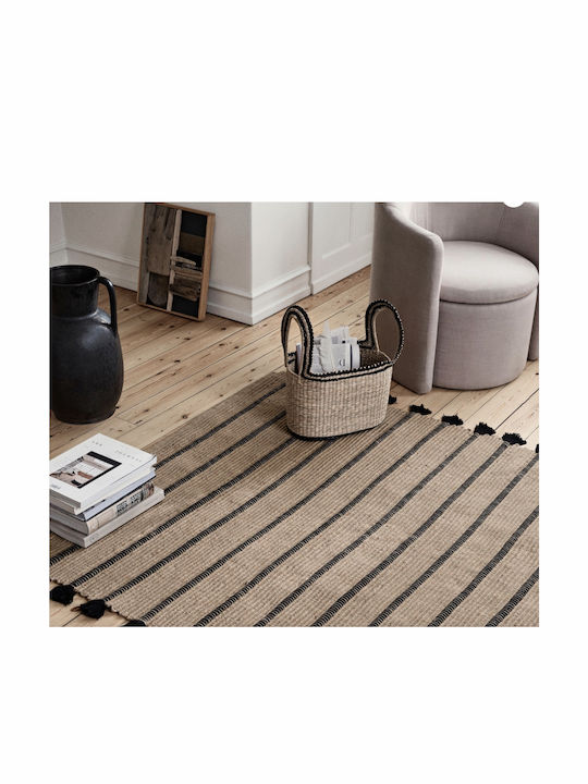 Broste Copenhagen Set dekorative Körbe Schwarz 41x41x60cm 3Stück