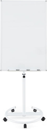 Costway Magnetic Tablă marker Tablă de seminar cu un trepied 100x65cm