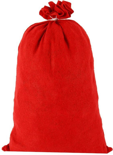 Santa Claus Sack Drawstring Closure 40x60 Cm Rote