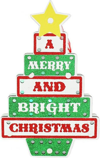 Decorațiune Luminoasă Merry Christmas Înălțime 23 Cm Multicoloră