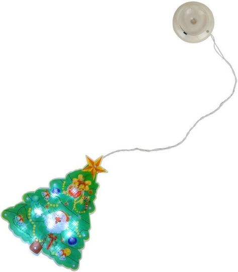 Brad Mic de Crăciun Decorat cu Led Figurină de Crăciun pentru Fereastră 20 Cm Casă