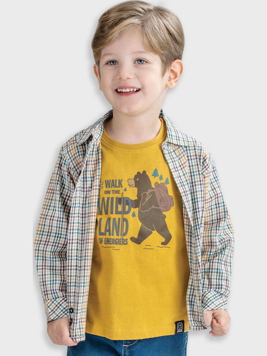 Kids Checked Shirt Long Sleeve Multicolour