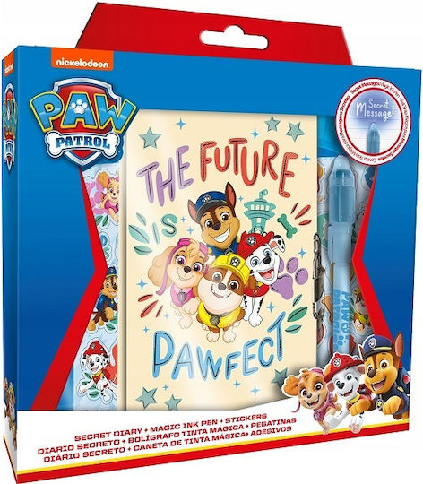 Kids Licensing Paw Patrol Children's Diary Future Is Pawfect Magic Pen Stickers