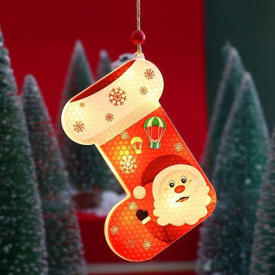 Masterled Illuminated Christmas Plastic Figure Boot White Length 9.1cm