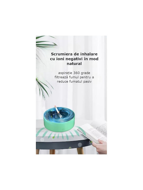 Cenușare Electrică Purificator De Aer Cu Ventuză Epoxidică Antitopire Deodorant Eliminator De Miros Verde