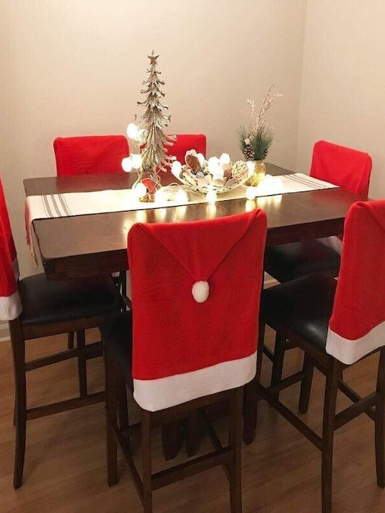 Christmas Chair Cover Universal Size 60 X 50 Cm Red White