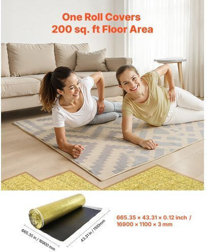 Vevor Πλαστικό Δάπεδο 3mm σε Ρολό Μ1690xΠ18.6εκ.