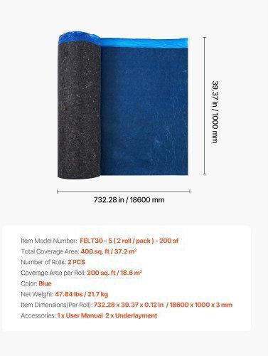 Vevor Plastic Floor 3mm in Roll