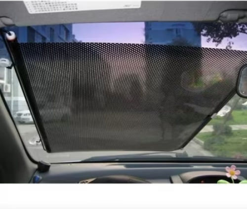 Auto-Sonnenschutz Mit Saugnapf Maße 68cm x 125cm Ausziehbar Schwarz