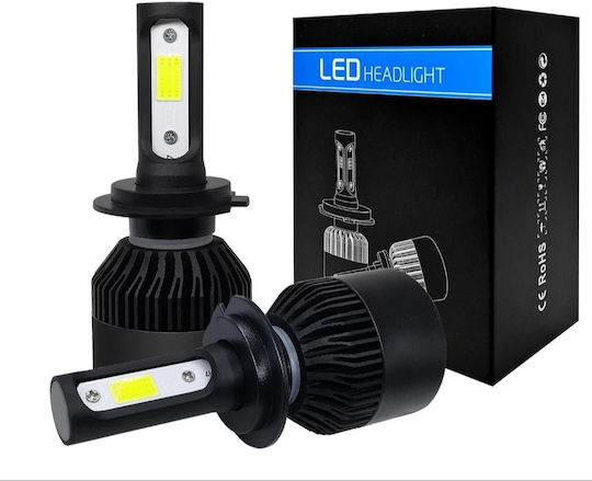 Set 2 Lămpi Auto Led H1 S2 Black Edition Faruri Led 12v 24v 50w 8000lm 6500k